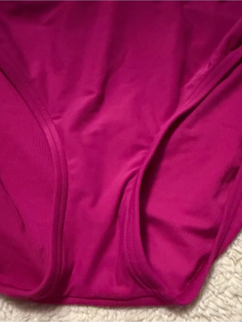 Magenta Crochet Overlay One-Piece Swimsuit - Picture 2 of 13